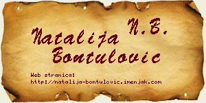 Natalija Bontulović vizit kartica